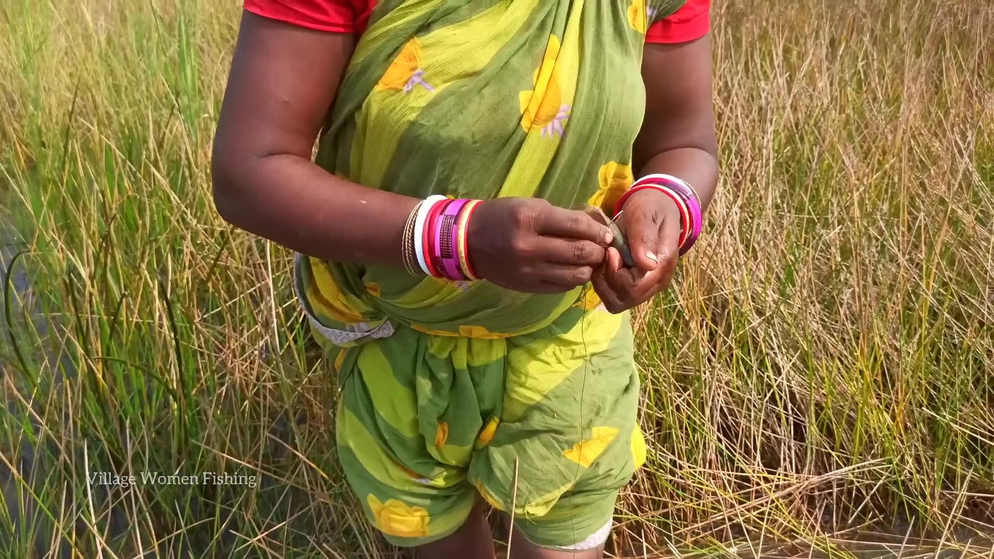 Amazing Village Women Catching Snakehead Fish with