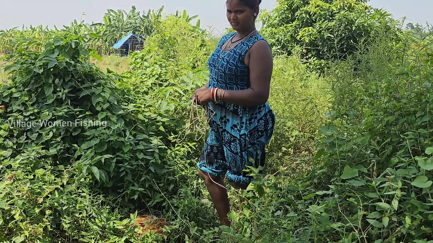 Amazing Village Women Fishing in Mud Water    Big