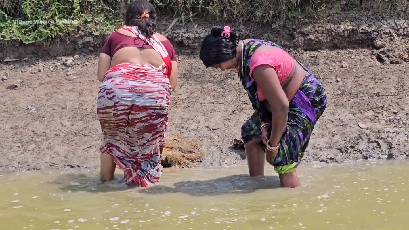 Amazing Village Women incredible  Net Fishing for