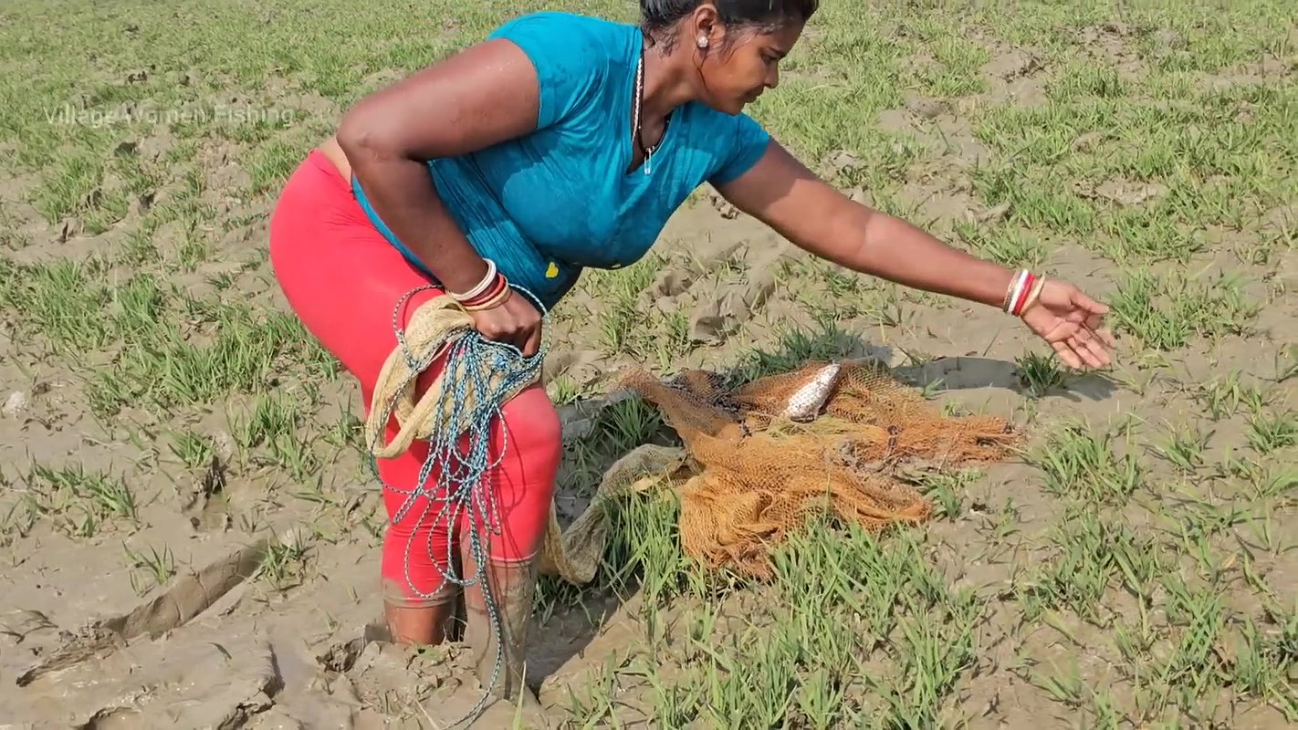 Amazing Village Women New Shore Fishing video    M
