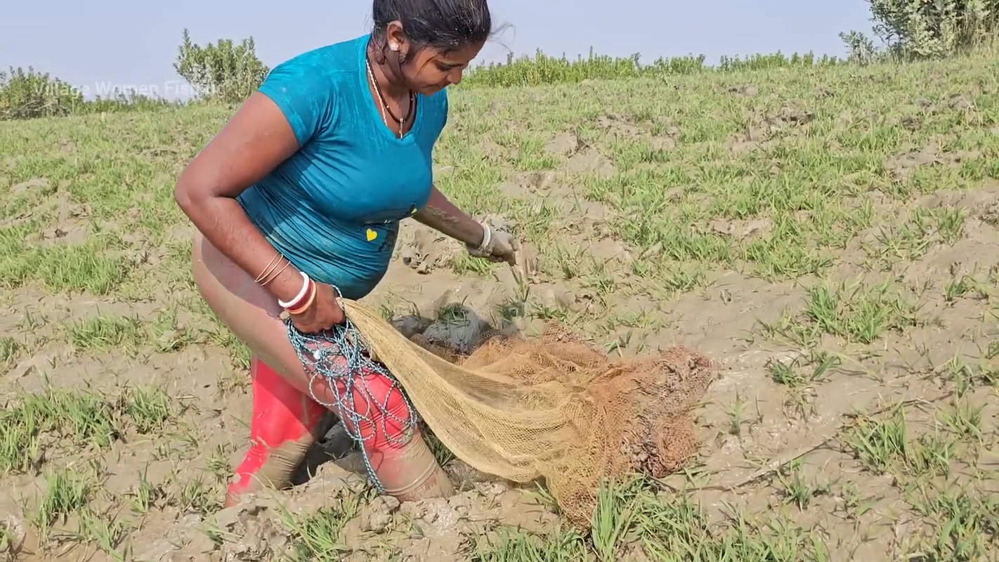 Amazing Village Women New Shore Fishing video    M