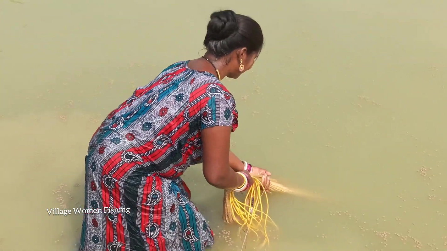 Amazing Village Women Traditional Net Fishing   Vi