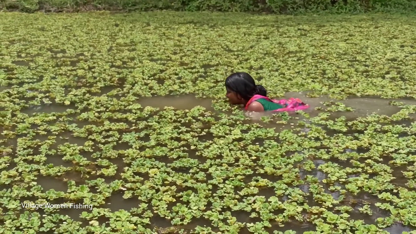 Amazing Village Women Trident fishing   Mouni fish