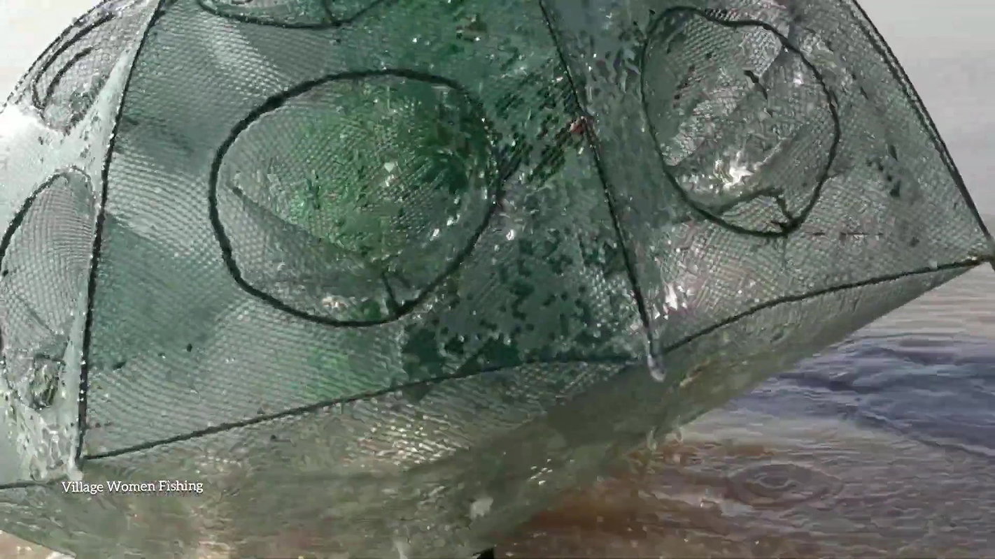 xAmazing village women unique fish trap   unique fi