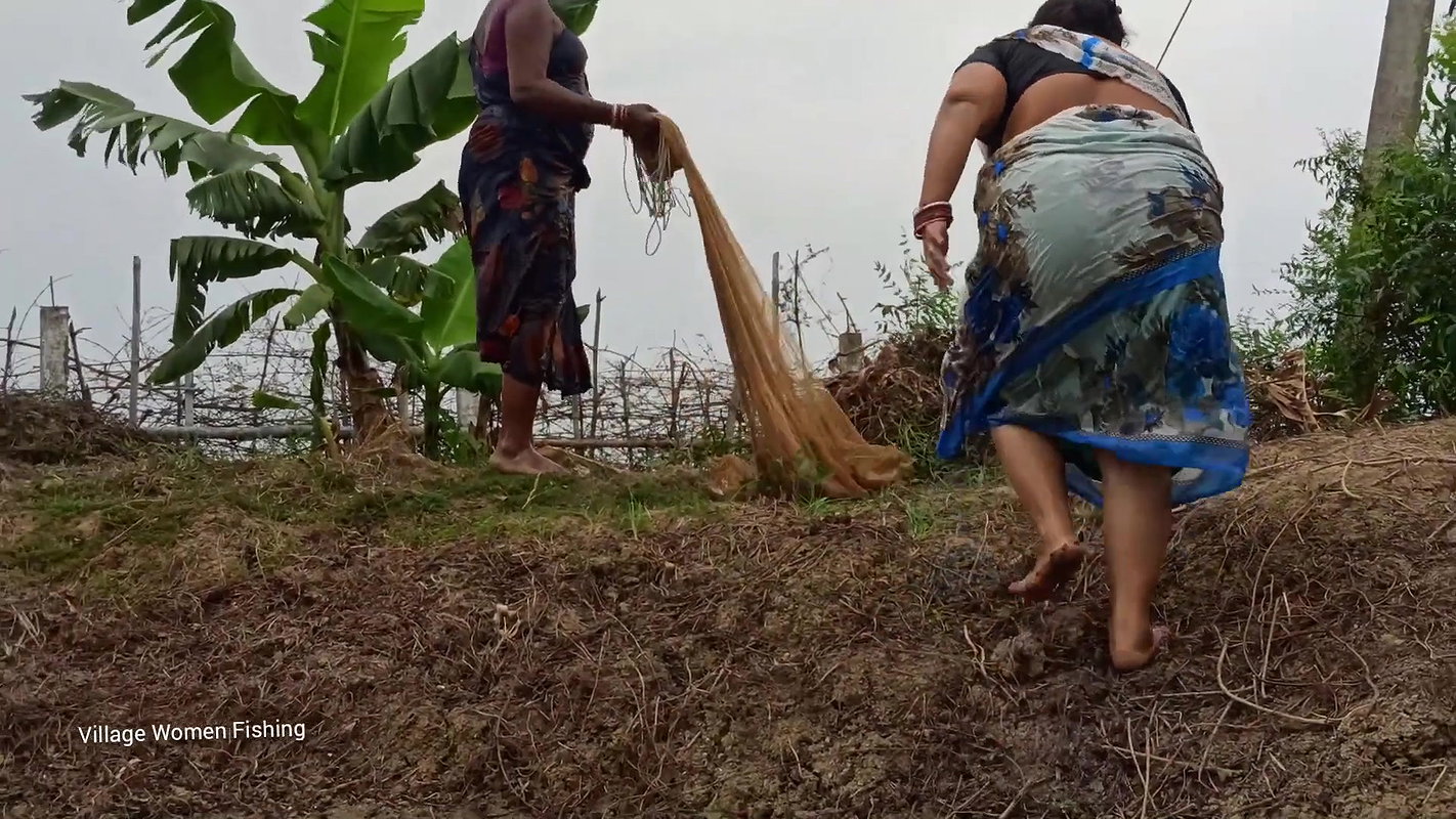 Amazing গ্রামের বৌদি আশ্চর্যজনক জাল মাছ ধরার ভিডিও