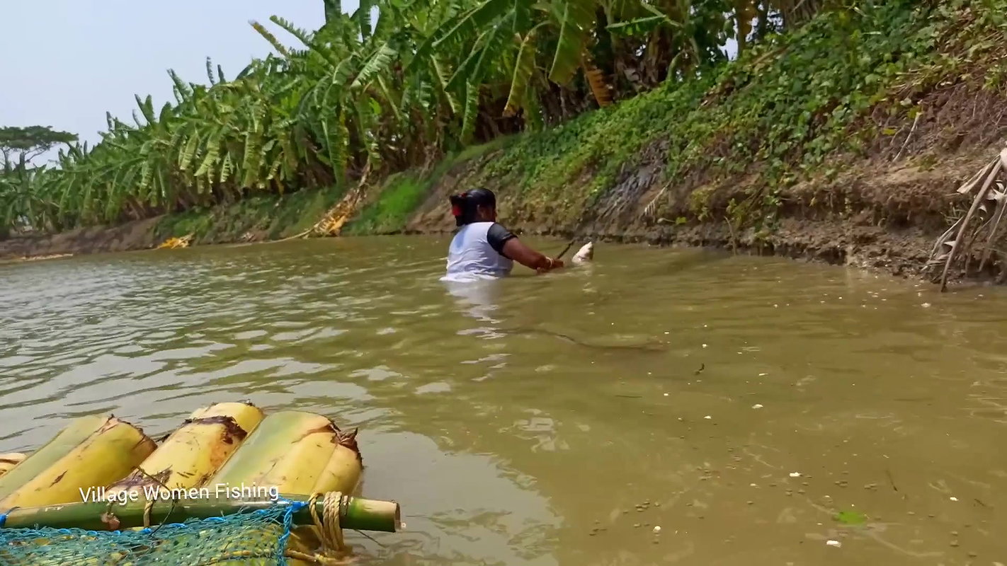 Arrow fishing by village women part-2   Mouni Arro