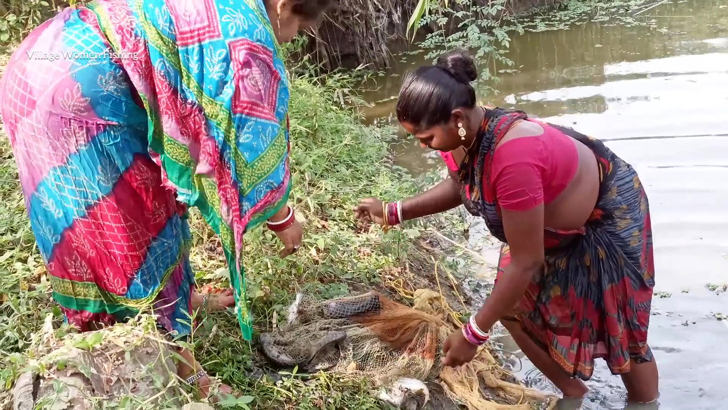 x  Best fishing video by village women   Village wome