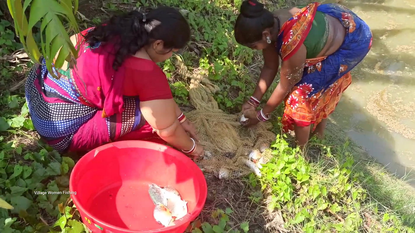 x Best Village women unique fishing   Mouni fishing
