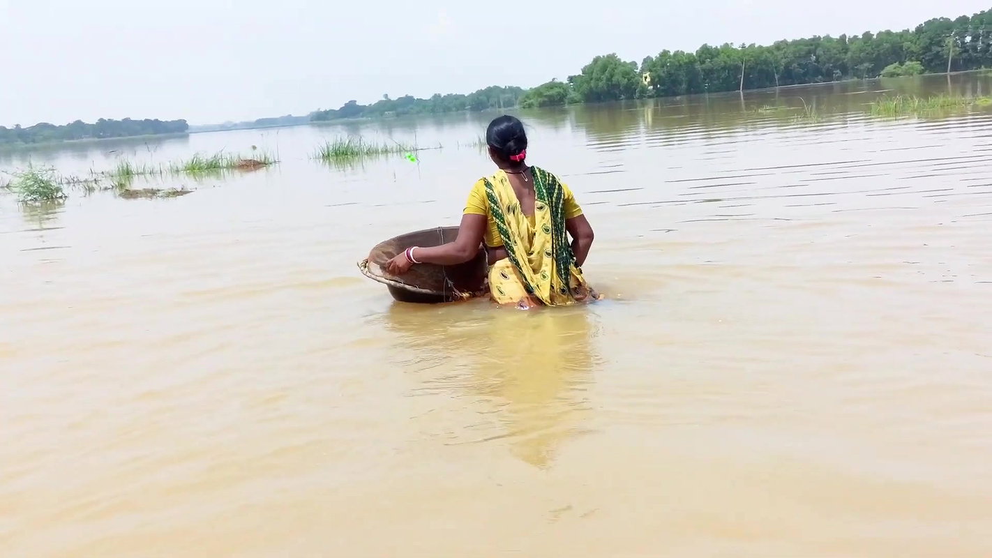 Fun and Fishing in Flood   Fishing in ଓଡିଶା Flood