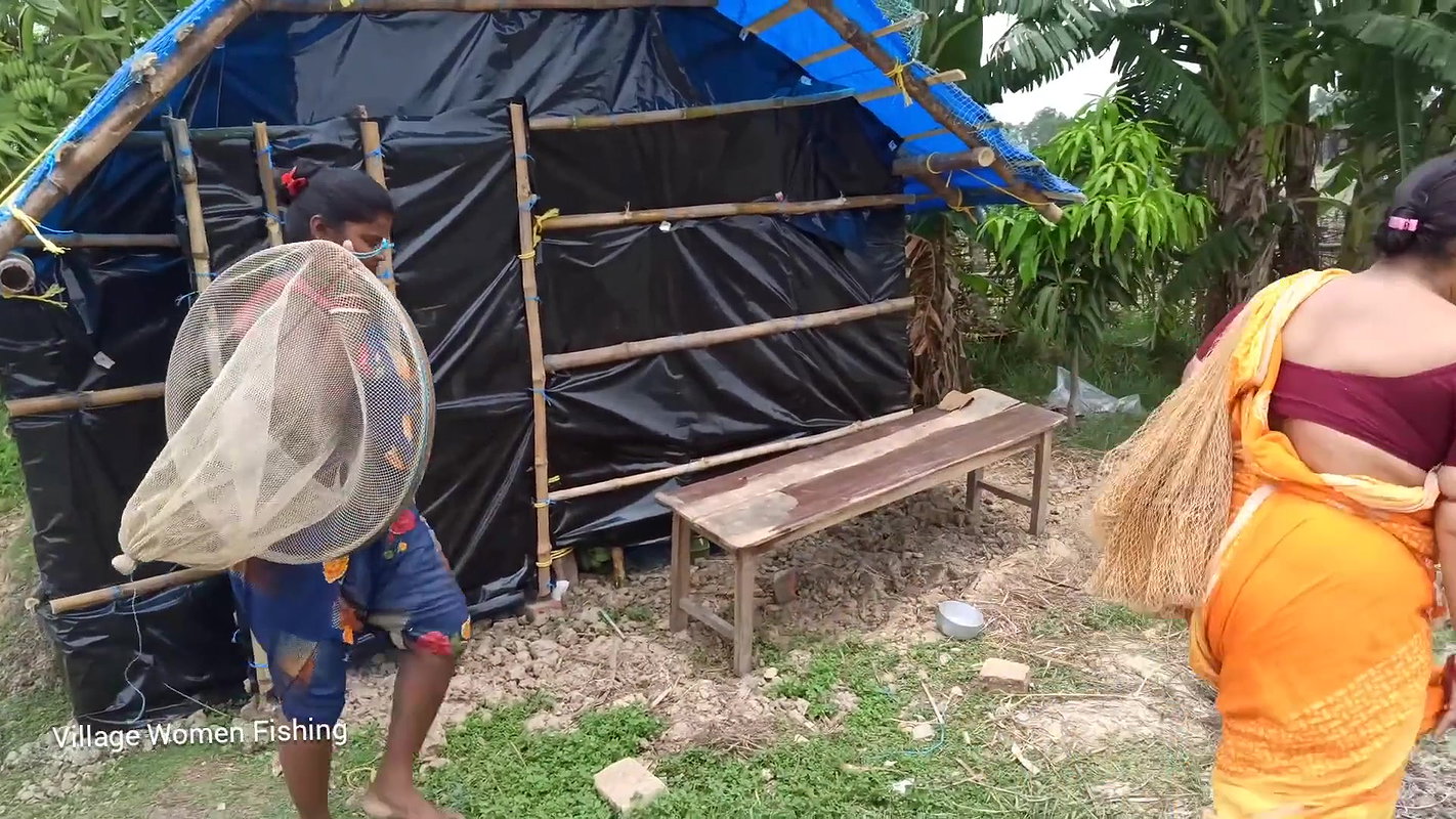 Incredible village women net fishing   Best women