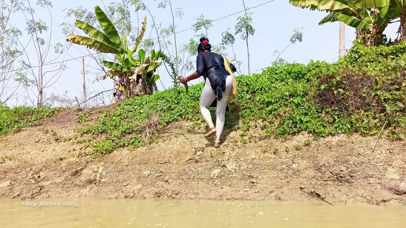 x Mouni Net Fishing   Katla Fish   Village women fis