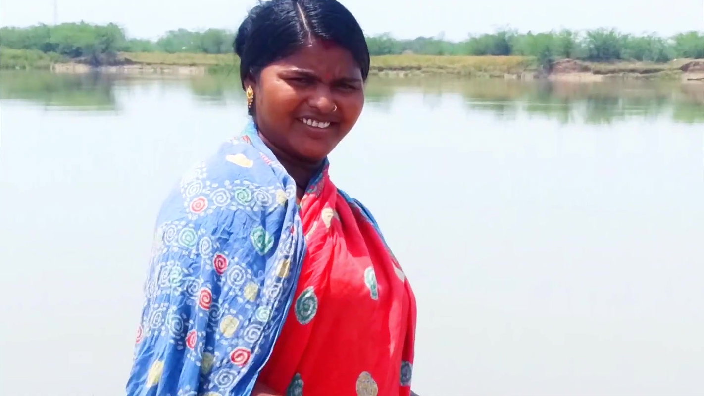 Net Fishing in Sea    Village Women Fishing Channe