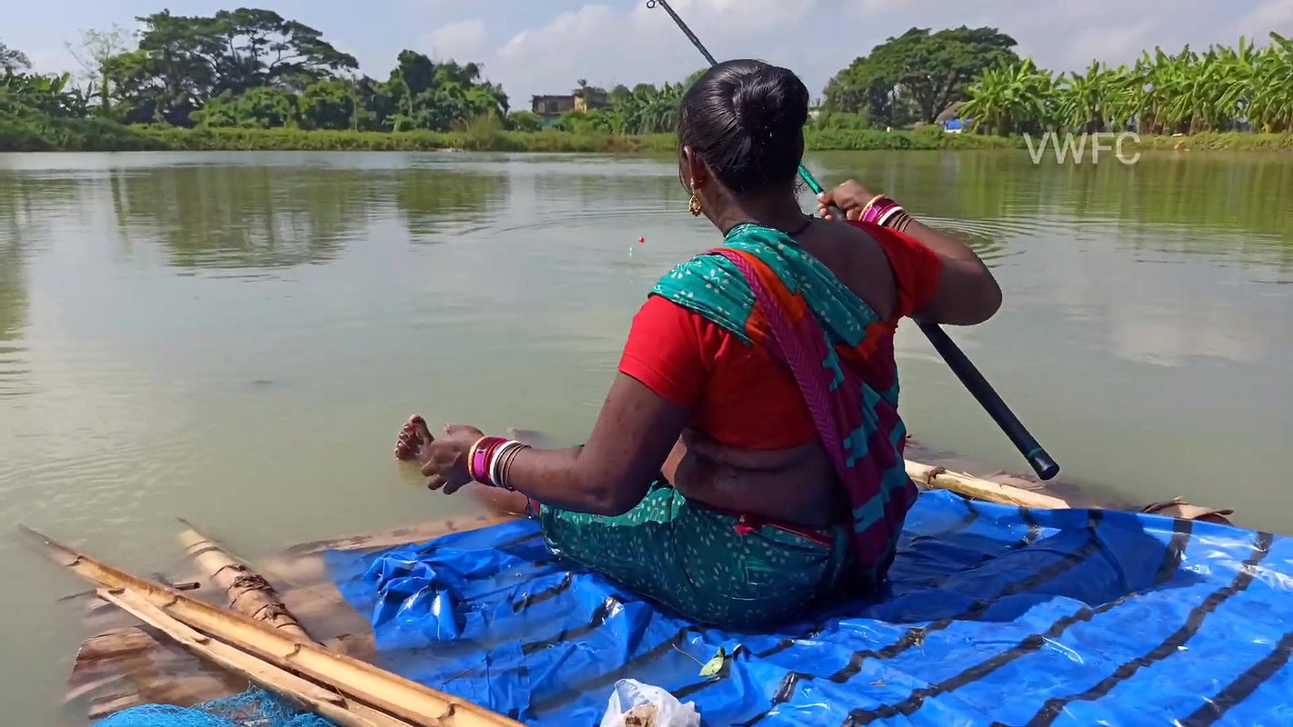 The most Amazing Hook fishing by village Women  সব