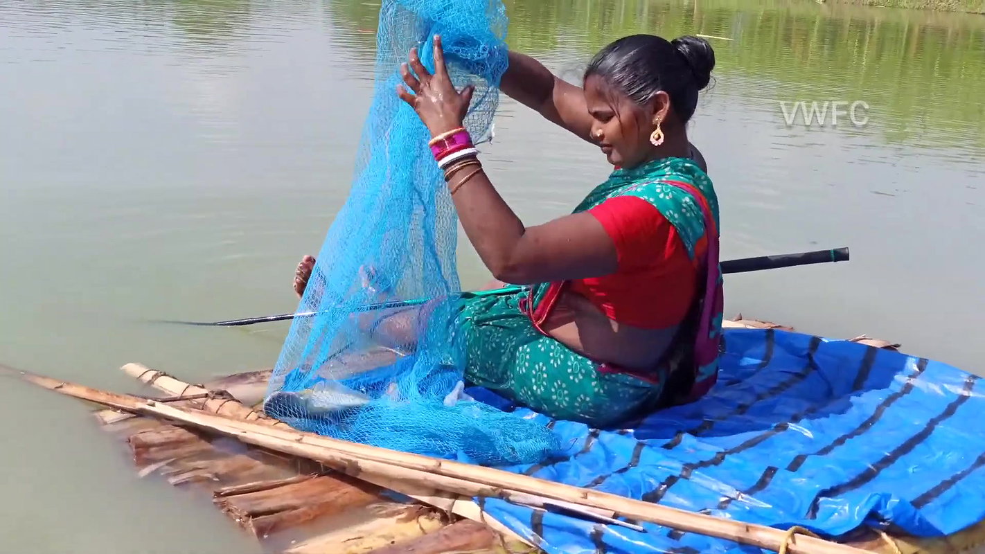 The most Amazing Hook fishing by village Women  সব