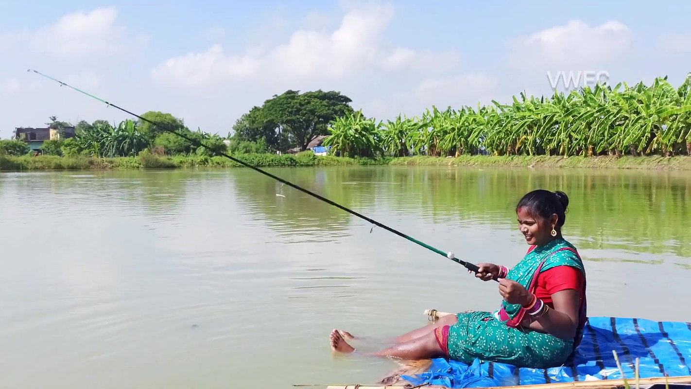 The most Amazing Hook fishing by village Women  সব