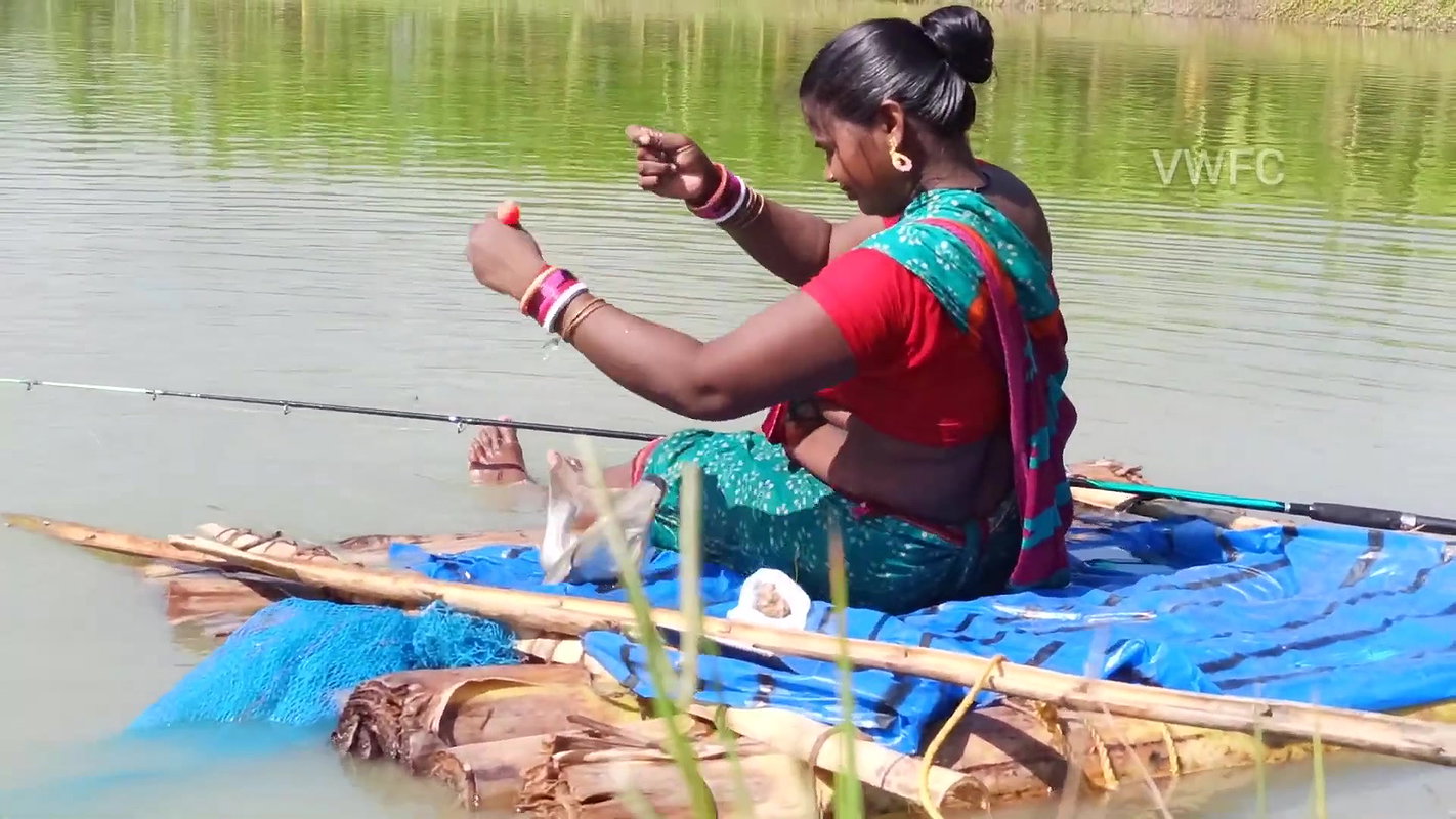 The most Amazing Hook fishing by village Women  সব
