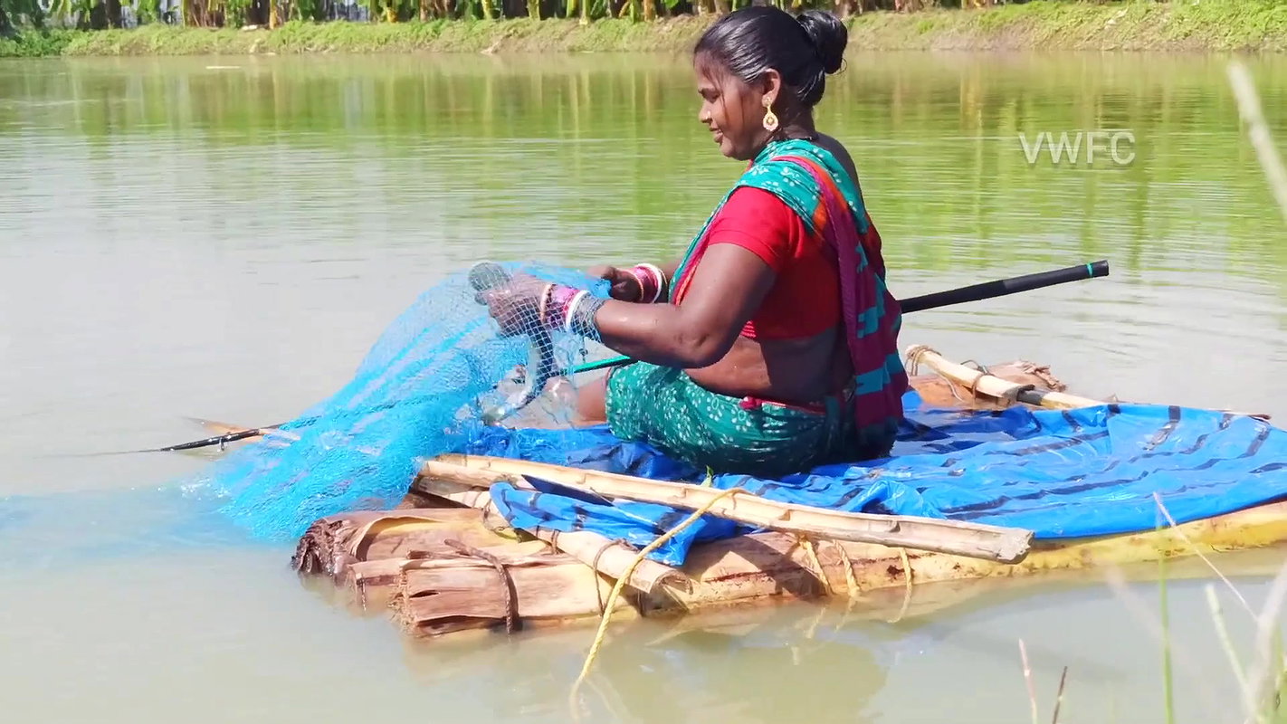 The most Amazing Hook fishing by village Women  সব