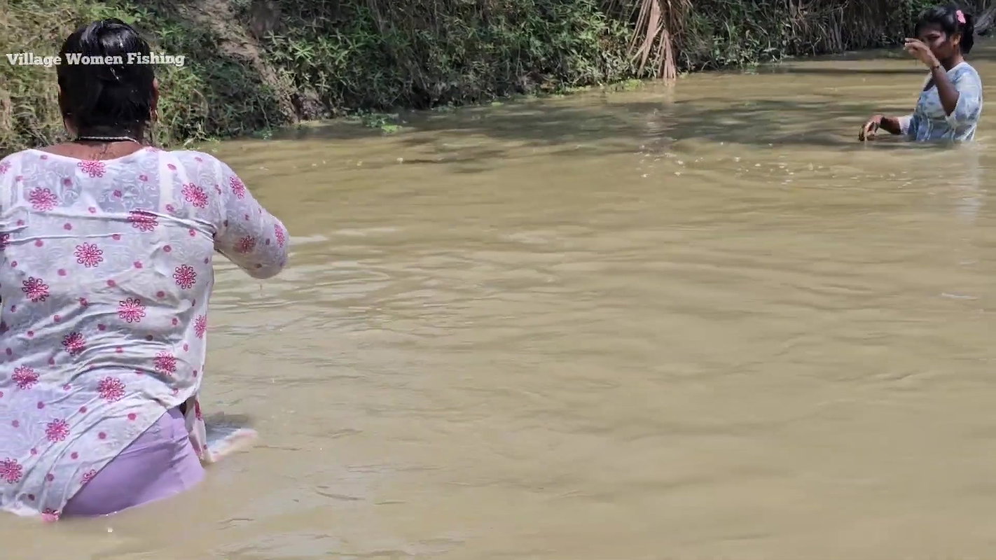 Village Women New Amazing Net Fishing video    Mou