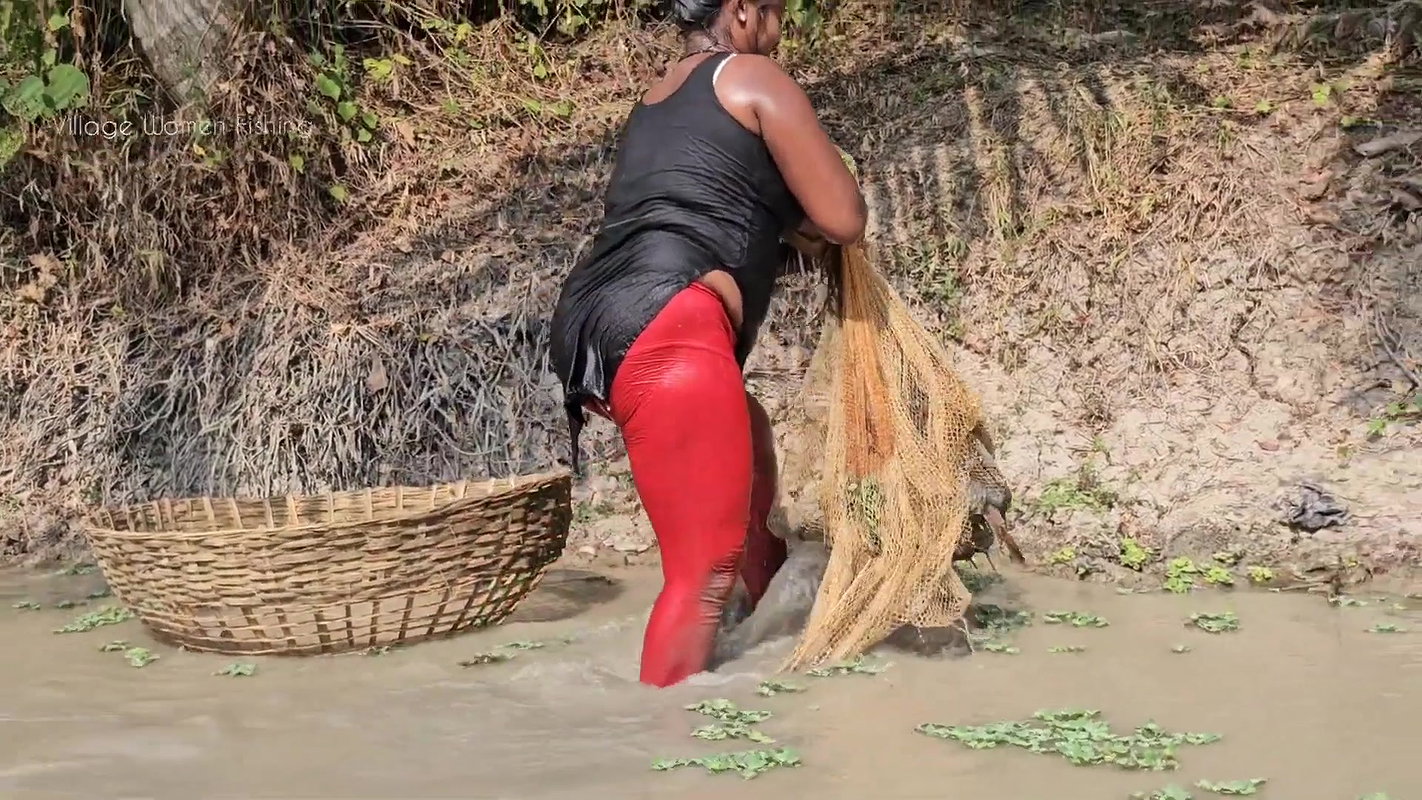 Village Women New Net fishing video 11