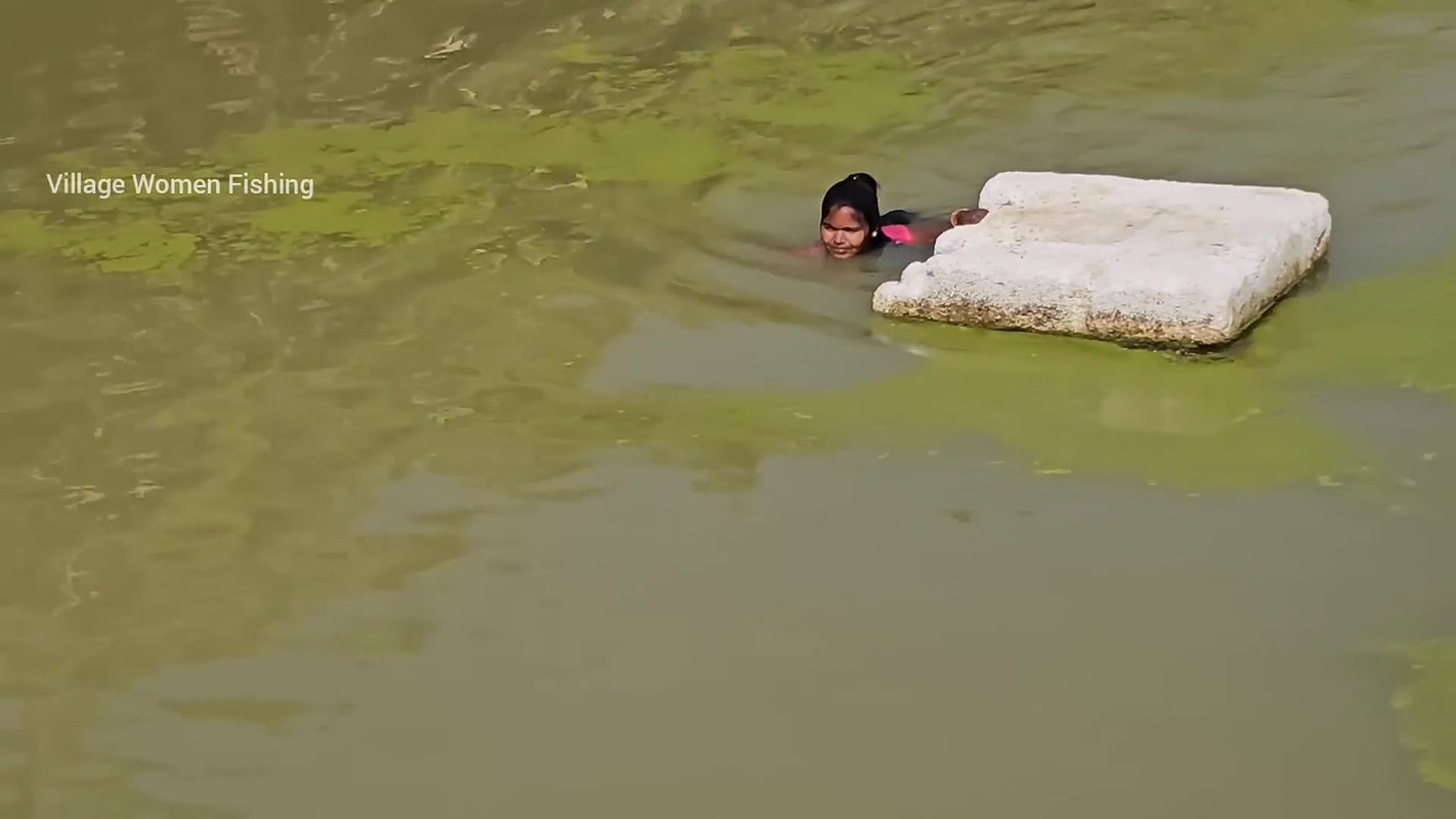 Village Women New Net fishing video 15