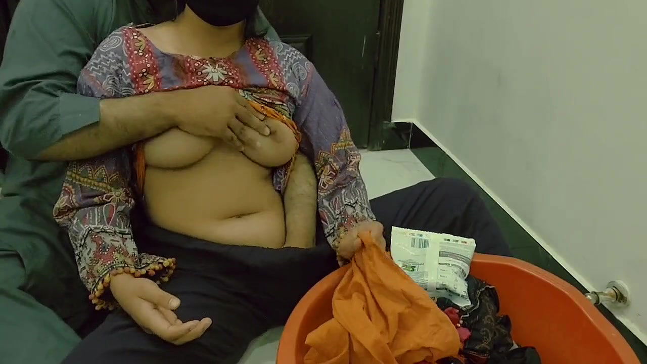 Helping My Stepmom Washing Clothes In Exchange Of