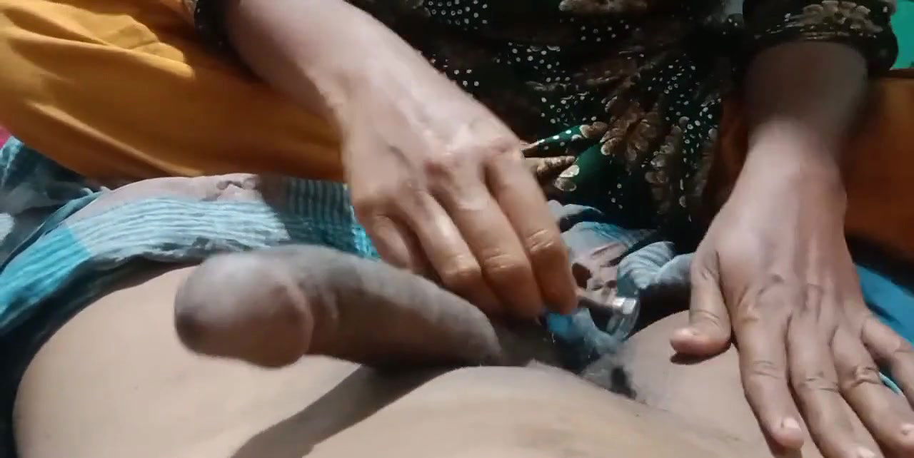 Friends, see my wife cleaning the jungle, if you n