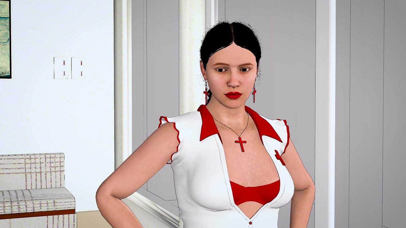 lucy came to me to treat my dick and got fucked in english