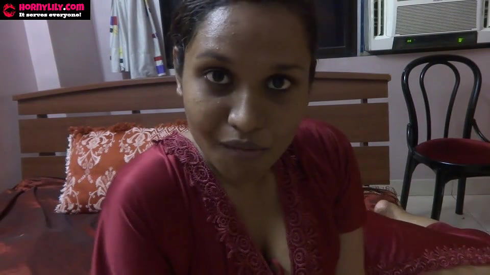 lily in red nighty fucking pussy with dildo