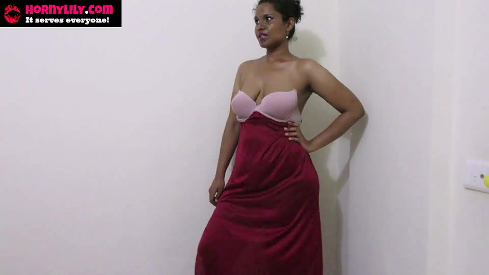 lily masturbation in standing position