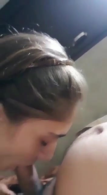 Desi cutie giving blowjob and kissing in bathroom