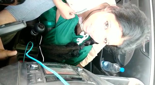 Wearing clothes after fucking in car