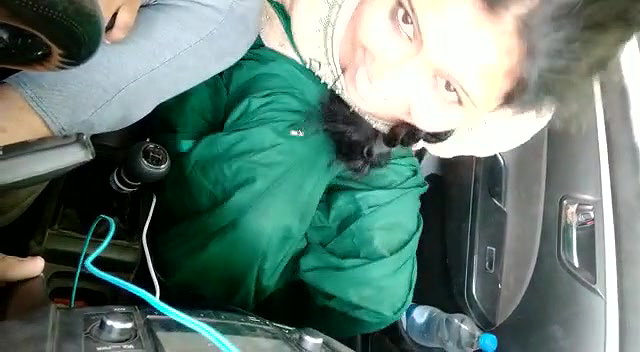 Wearing clothes after fucking in car