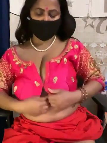 Busty Aunty With Big Boobs On  Her Show