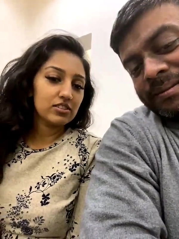 Nri Couple  Aurora Maharaj Wife Showing  Her Boobs