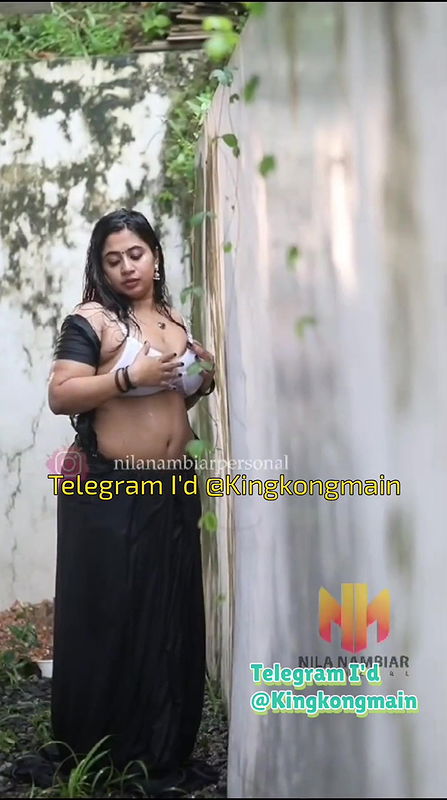 Nila Nambiar Black Saree Part 01  Exclusive App Content