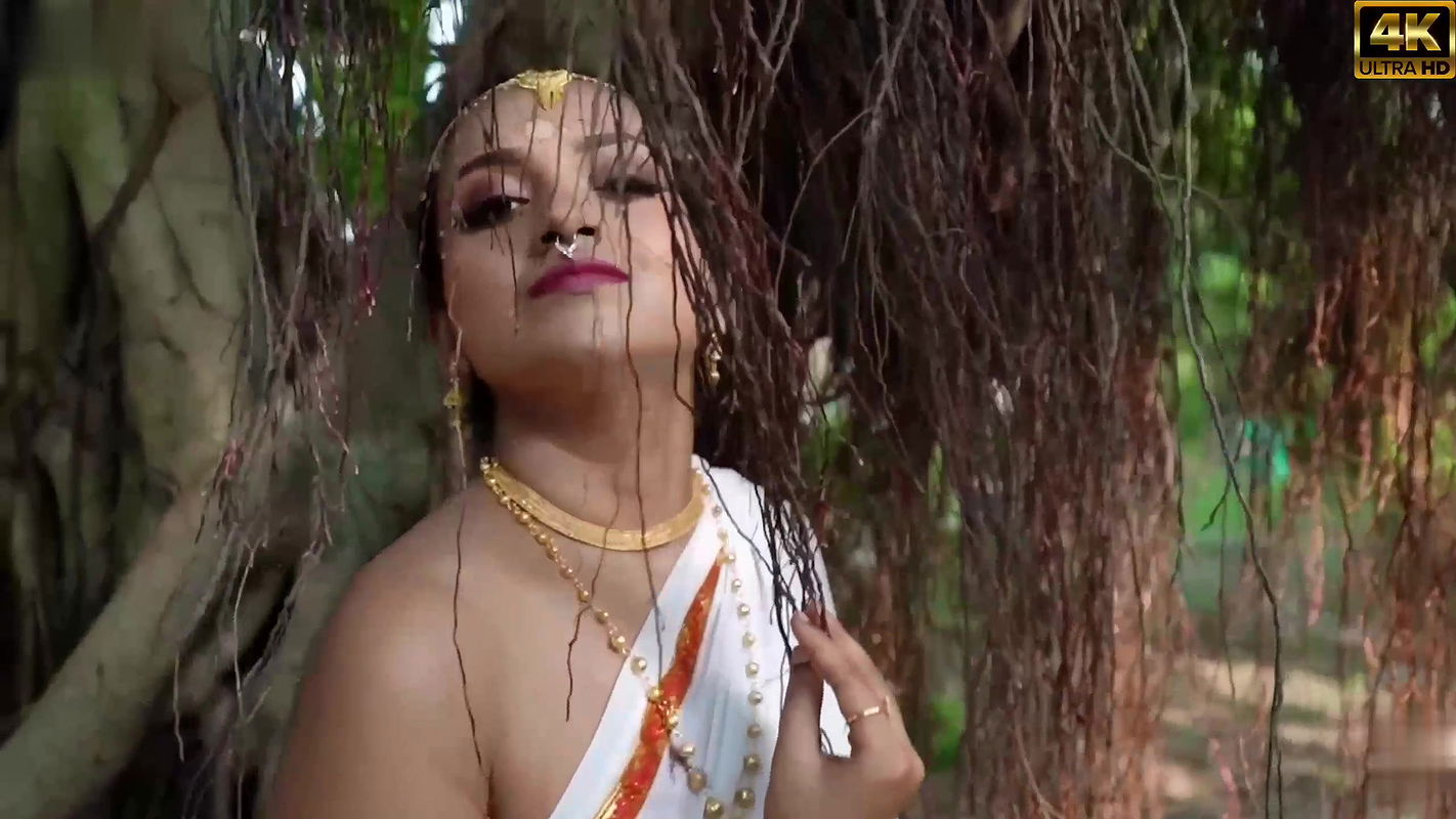 Elora Showing Hint of Nipples & Thighs through Transparent White Saree Shoot