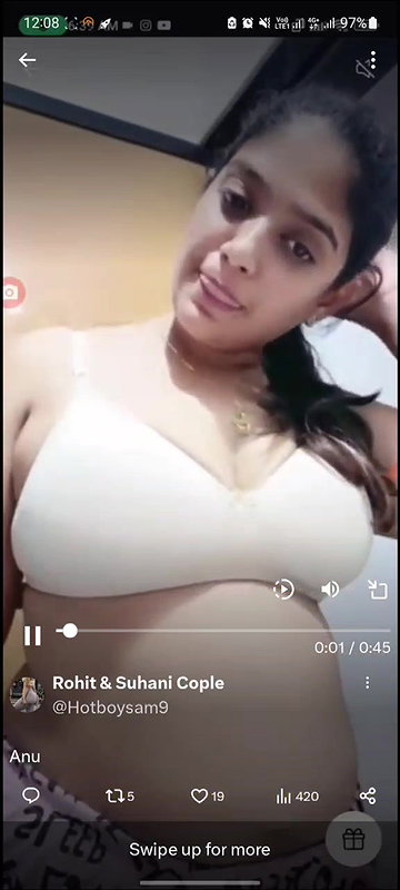 Anu pulling her pants down on tango live