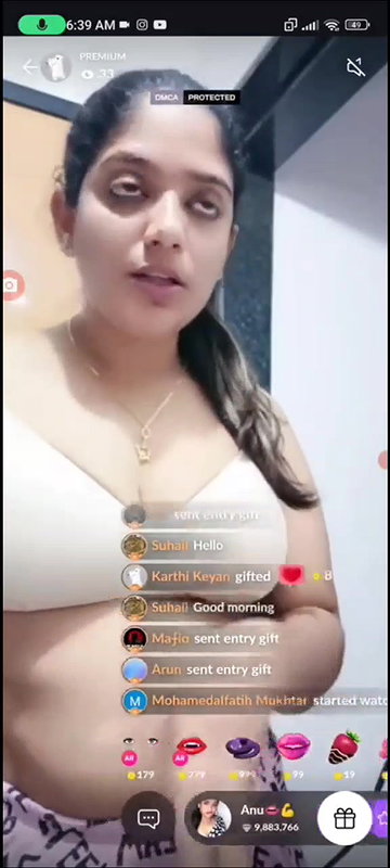 Anu pulling her pants down on tango live