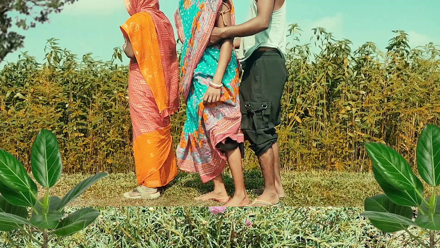 My husband’s friend fucked me and my stepsister in the jungle by making us doggy