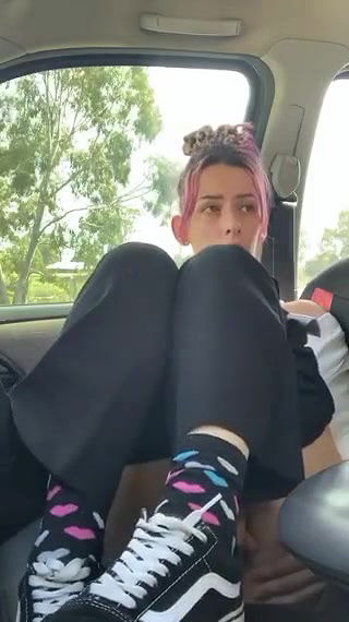 Horny University Girl Risky Fingering Inside Car