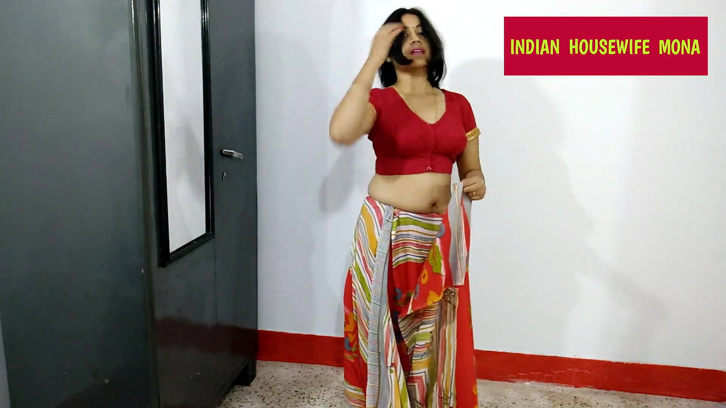 Indian housewife mona saree draping (4)