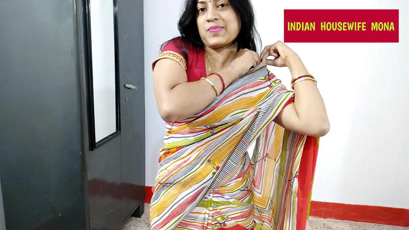Indian housewife mona saree draping (4)