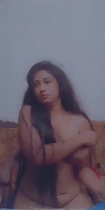 Beautiful girl showing