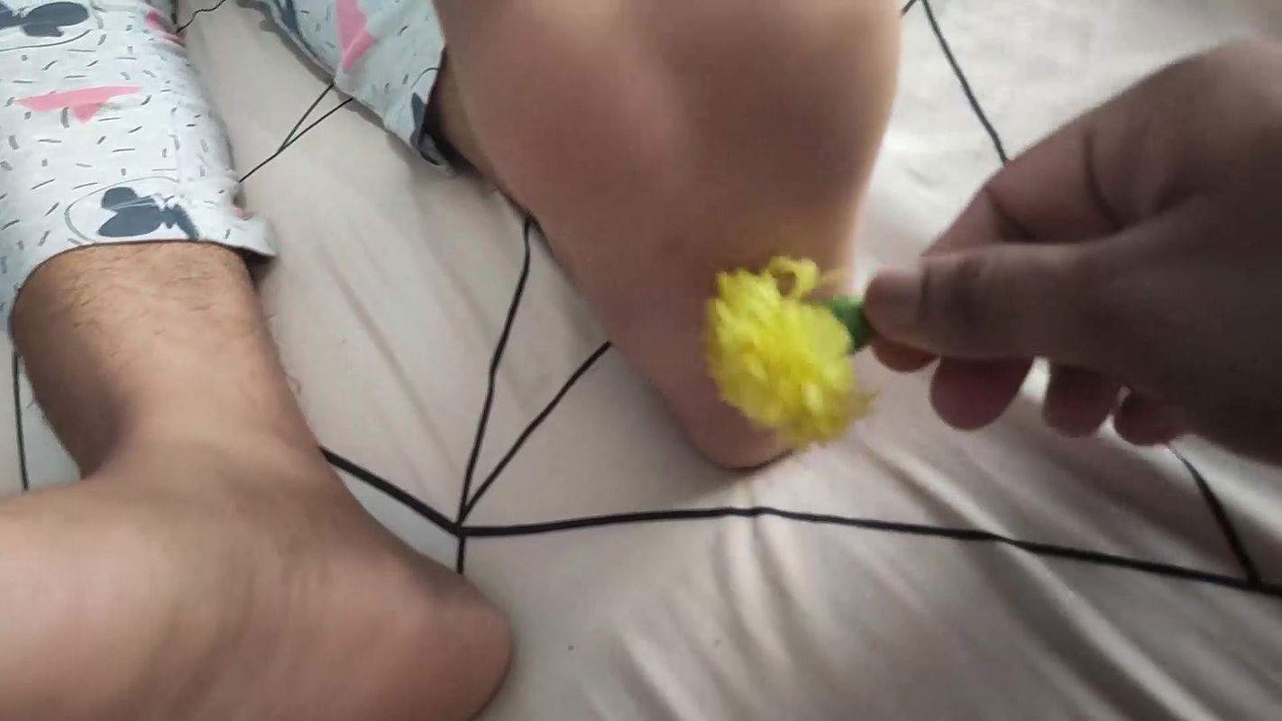 Feet Tickling With Flower Romance – Vaishnavi