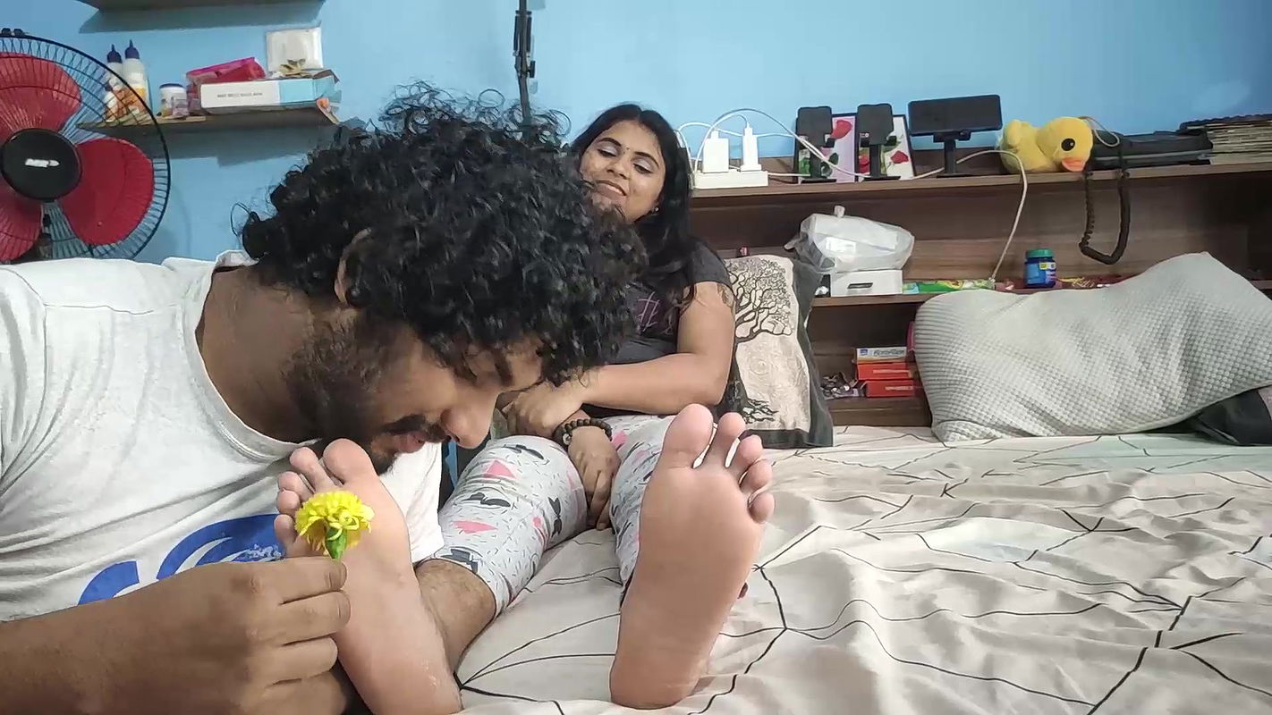 Feet Tickling With Flower Romance – Vaishnavi