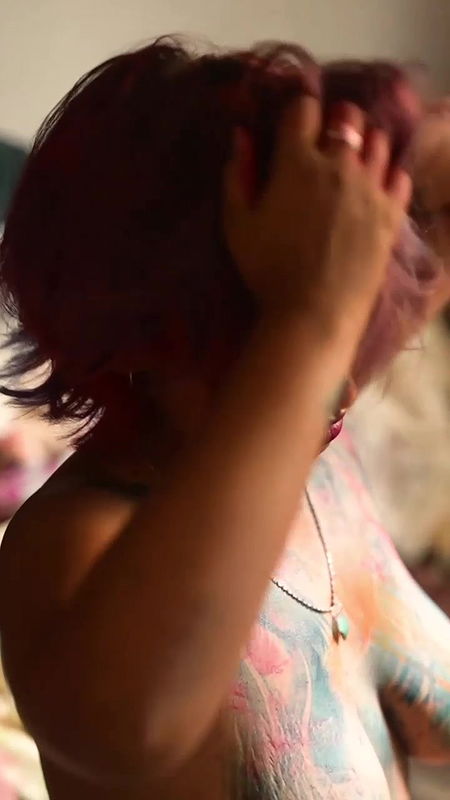 Darshana Chatterjee Painting on Her Naked Boobs & Showing Ass