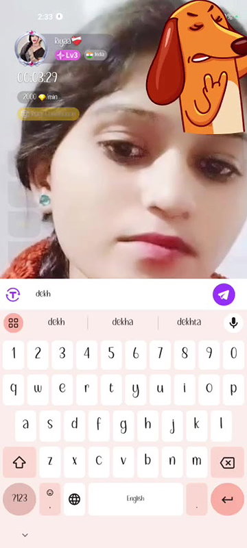 Chamet cute girl open