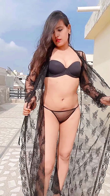 MILKY BHABHI ANOTHER VIDEO IN SEDUCING BABYDOLL NIGHTWEAR TEMPTING