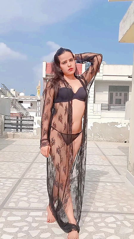 MILKY BHABHI ANOTHER VIDEO IN SEDUCING BABYDOLL NIGHTWEAR TEMPTING