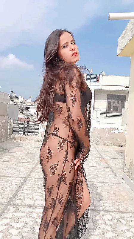 MILKY BHABHI ANOTHER VIDEO IN SEDUCING BABYDOLL NIGHTWEAR TEMPTING